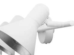 Wandleuchte Weis / Silber 3-Flammig Kegelform Mersey Iii