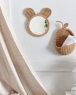 Wandspiegel Rattan Naturlich Barenform 20 Cm Ashanti
