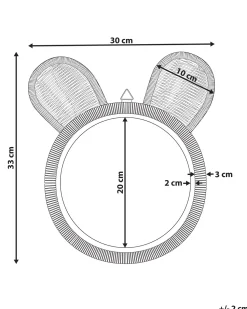 Wandspiegel Rattan Naturlich Barenform 20 Cm Ashanti