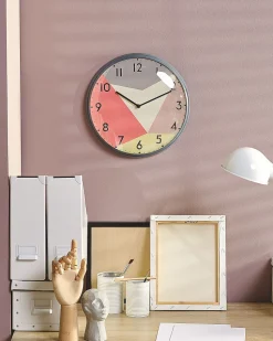 Wanduhr Glas Bunt Retro-Design O 33 Cm Davos