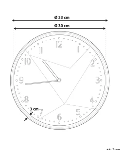 Wanduhr Glas Bunt Retro-Design O 33 Cm Davos