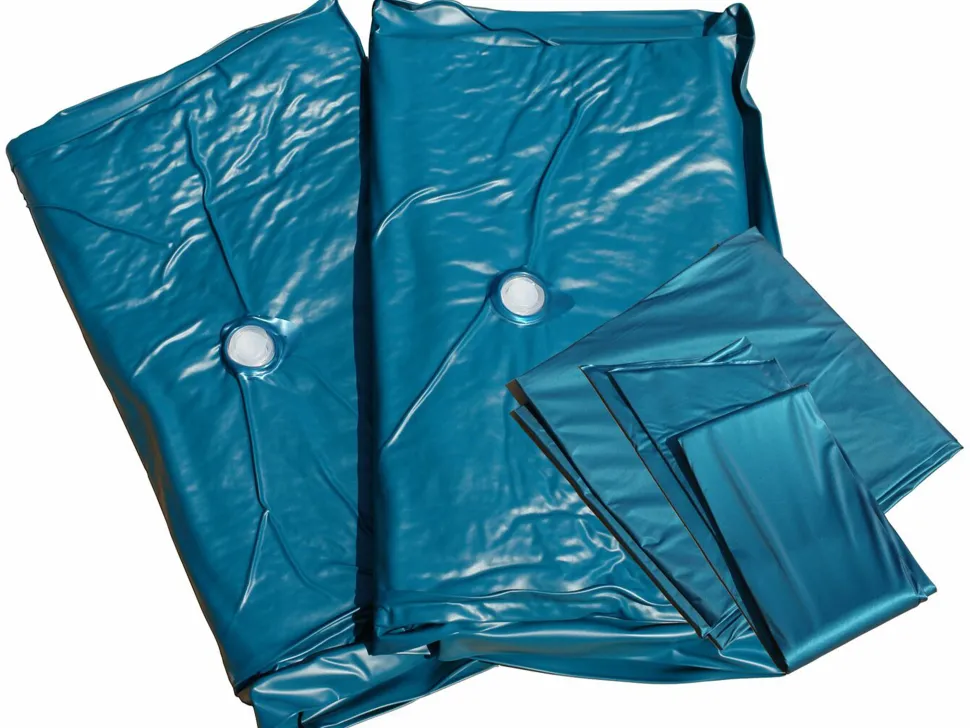 Wasserbett Kunstleder Weis 160 X 200 Cm Mit Led-Beleuchtung Avignon