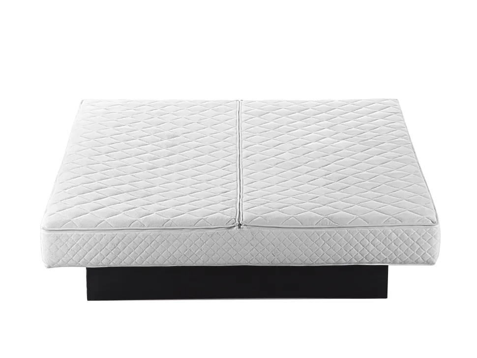 Wasserbett Kunstleder Weis 160 X 200 Cm Mit Led-Beleuchtung Avignon