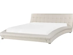 Wasserbett Leder Weis 180 X 200 Cm Lille