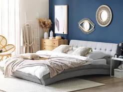 Wasserbett Polsterbezug Grau 180 X 200 Cm Lille