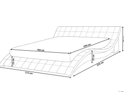 Wasserbett Polsterbezug Schwarz 180 X 200 Cm Vichy