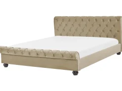Wasserbett Samtstoff Beige 180 X 200 Cm Avallon