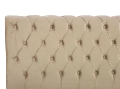 Wasserbett Samtstoff Beige 180 X 200 Cm Avallon