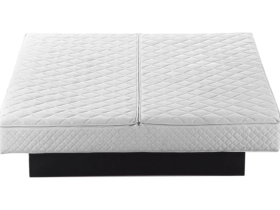 Wasserbett Samtstoff Grau 180 X 200 Cm Vichy