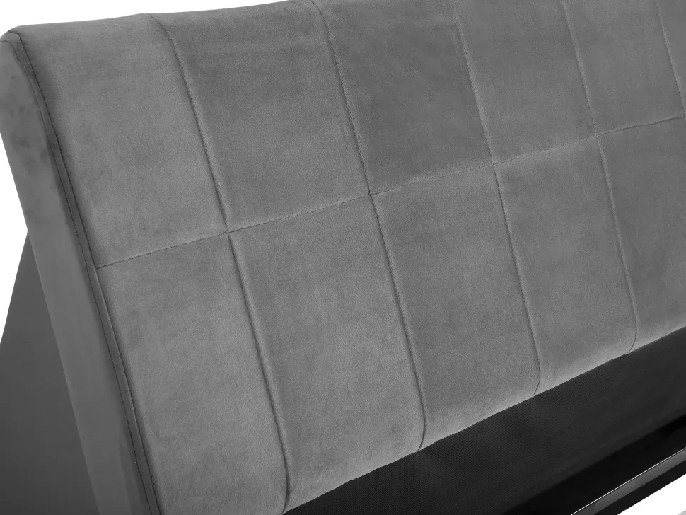 Wasserbett Samtstoff Grau 180 X 200 Cm Vichy