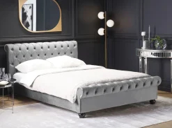 Wasserbett Samtstoff Hellgrau 180 X 200 Cm Avallon