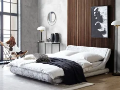Wasserbett Samtstoff Silber 180 X 200 Cm Avignon