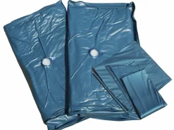 Wasserbett Samtstoff Silber 160 X 200 Cm Mit Led-Beleuchtung Avignon