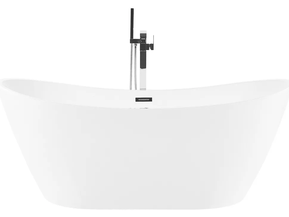 Whirlpool Badewanne Freistehend Weis Oval Mit Led 180 X 85 Cm Antigua