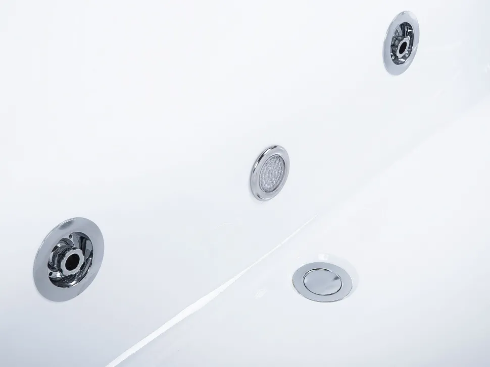 Whirlpool Badewanne Mit Led Weis Rechteckig 170 X 75 Cm Galley