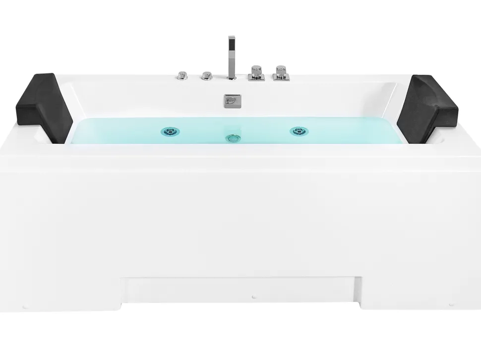 Whirlpool Badewanne Mit Led Weis Rechteckig 170 X 75 Cm Galley