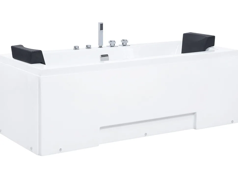 Whirlpool Badewanne Mit Led Weis Rechteckig 170 X 75 Cm Galley