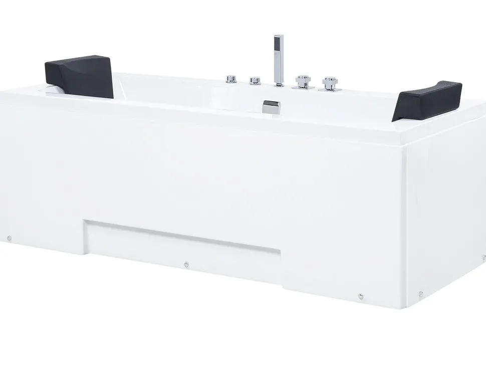 Whirlpool Badewanne Mit Led Weis Rechteckig 170 X 75 Cm Galley