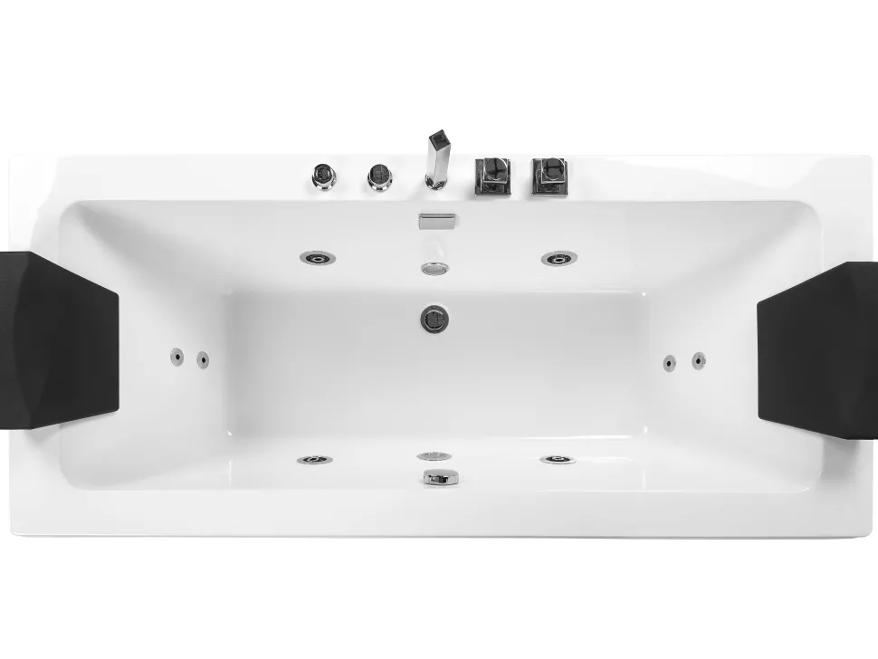 Whirlpool Badewanne Mit Led Weis Rechteckig 170 X 75 Cm Galley