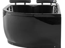 Whirlpool Badewanne Schwarz Eckmodell Mit Led Rechts 160 Cm X 113 Cm Paradiso