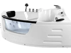 Whirlpool Badewanne Weis Eckmodell Mit Led 214 X 155 Cm Martinica