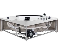 Whirlpool Badewanne Weis Eckmodell Mit Led 214 X 155 Cm Martinica