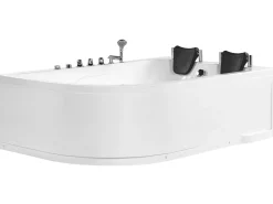 Whirlpool Badewanne Weis Eckmodell Mit Led 180 X 120 Cm Links Calama