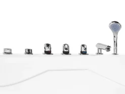Whirlpool Badewanne Weis Eckmodell Mit Led 180 X 120 Cm Links Calama