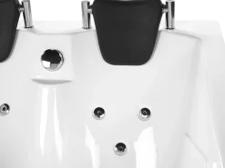 Whirlpool Badewanne Weis Eckmodell Mit Led 180 X 120 Cm Links Calama