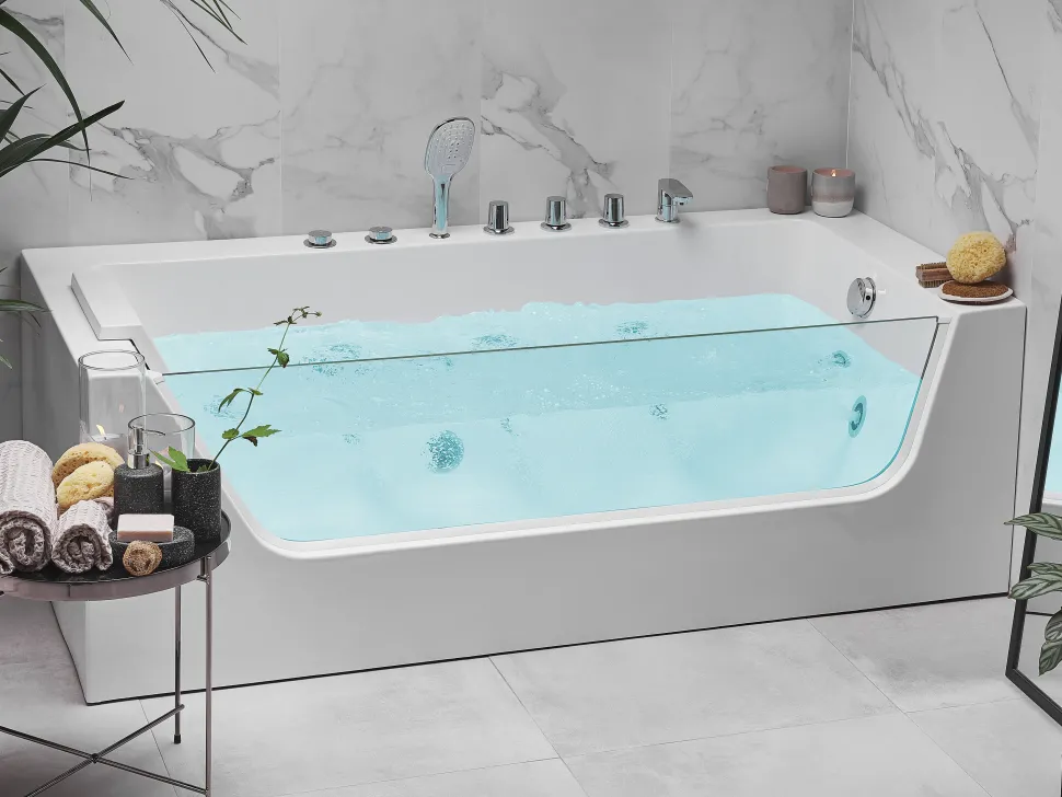 Whirlpool Badewanne Weis Eckmodell 170 X 80 Cm Links Puquio