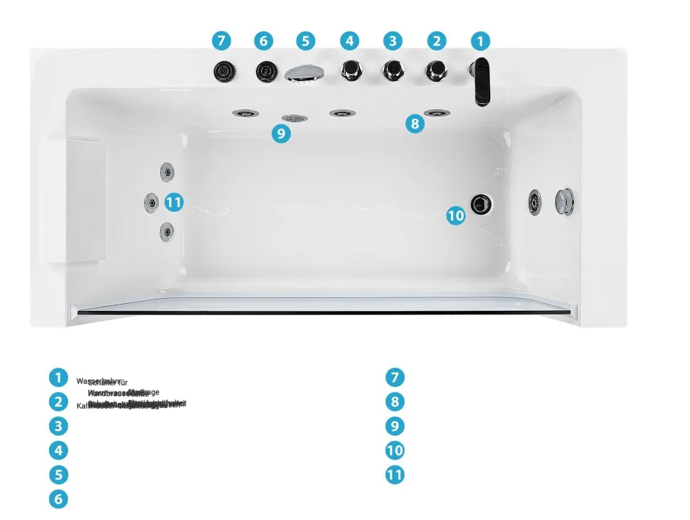 Whirlpool Badewanne Weis Eckmodell 170 X 80 Cm Links Puquio