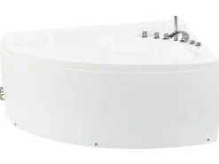 Whirlpool Badewanne Weis Eckmodell Mit Led 165 X 148 Cm Pelican