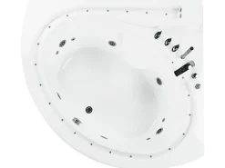 Whirlpool Badewanne Weis Eckmodell Mit Led 165 X 148 Cm Pelican