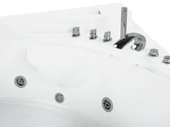 Whirlpool Badewanne Weis Eckmodell Mit Led 165 X 148 Cm Pelican