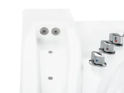 Whirlpool Badewanne Weis Eckmodell Mit Led 165 X 148 Cm Pelican