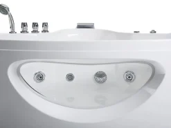 Whirlpool Badewanne Weis Eckmodell Mit Led 205 X 146 Cm Tocoa