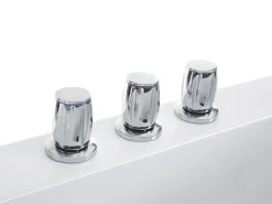 Whirlpool Badewanne Weis Eckmodell Mit Led 205 X 146 Cm Tocoa
