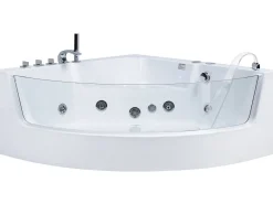 Whirlpool Badewanne Weis Eckmodell Mit Led 190 X 135 Cm Marina