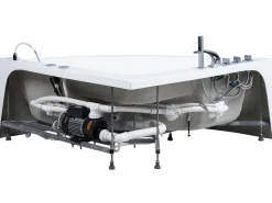 Whirlpool Badewanne Weis Eckmodell Mit Led 190 X 135 Cm Marina