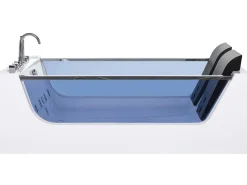 Whirlpool Badewanne Weis Rechteckig Mit Led 180 X 120 Cm Curacao