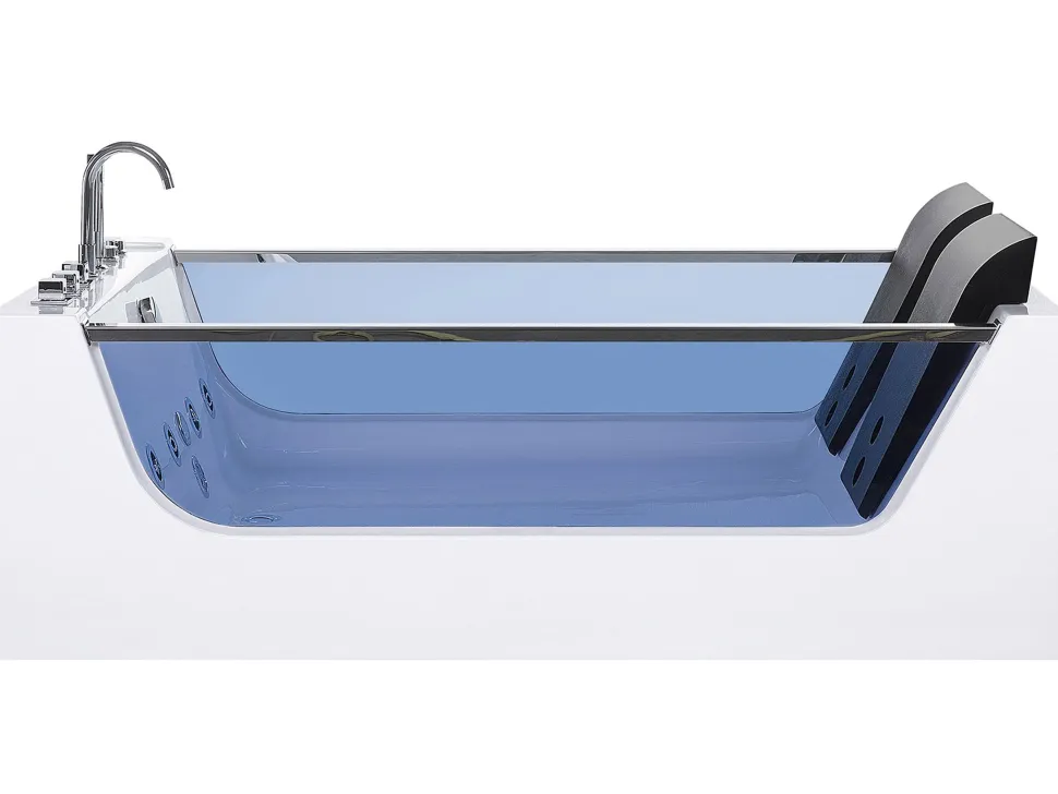 Whirlpool Badewanne Weis Rechteckig Mit Led 180 X 120 Cm Curacao
