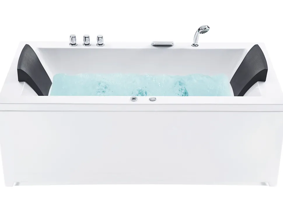 Whirlpool Badewanne Weis Mit Led Links 183 X 90 Cm Varadero