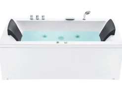 Whirlpool Badewanne Weis Mit Led Links 183 X 90 Cm Varadero