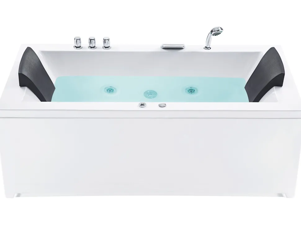 Whirlpool Badewanne Weis Mit Led Links 183 X 90 Cm Varadero