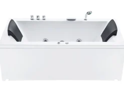 Whirlpool Badewanne Weis Mit Led Links 183 X 90 Cm Varadero
