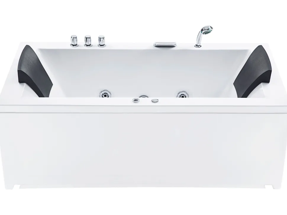 Whirlpool Badewanne Weis Mit Led Links 183 X 90 Cm Varadero