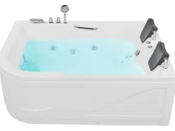 Whirlpool Badewanne Weis Eckmodell Mit Led 170 X 119 Cm Links Bayamo