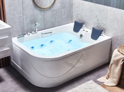 Whirlpool Badewanne Weis Eckmodell Mit Led 170 X 119 Cm Links Bayamo