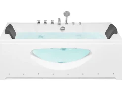 Whirlpool Badewanne Weis Rechteckig Mit Led 180 X 80 Cm Hawes