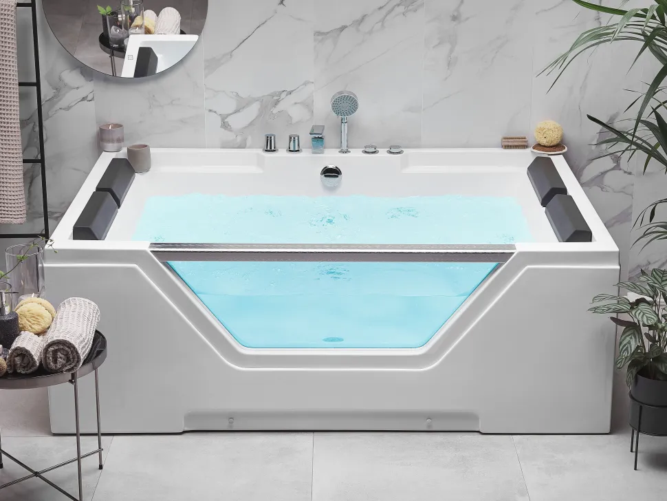 Whirlpool Badewanne Weis Rechteckig 170 X 120 Cm Huaraz